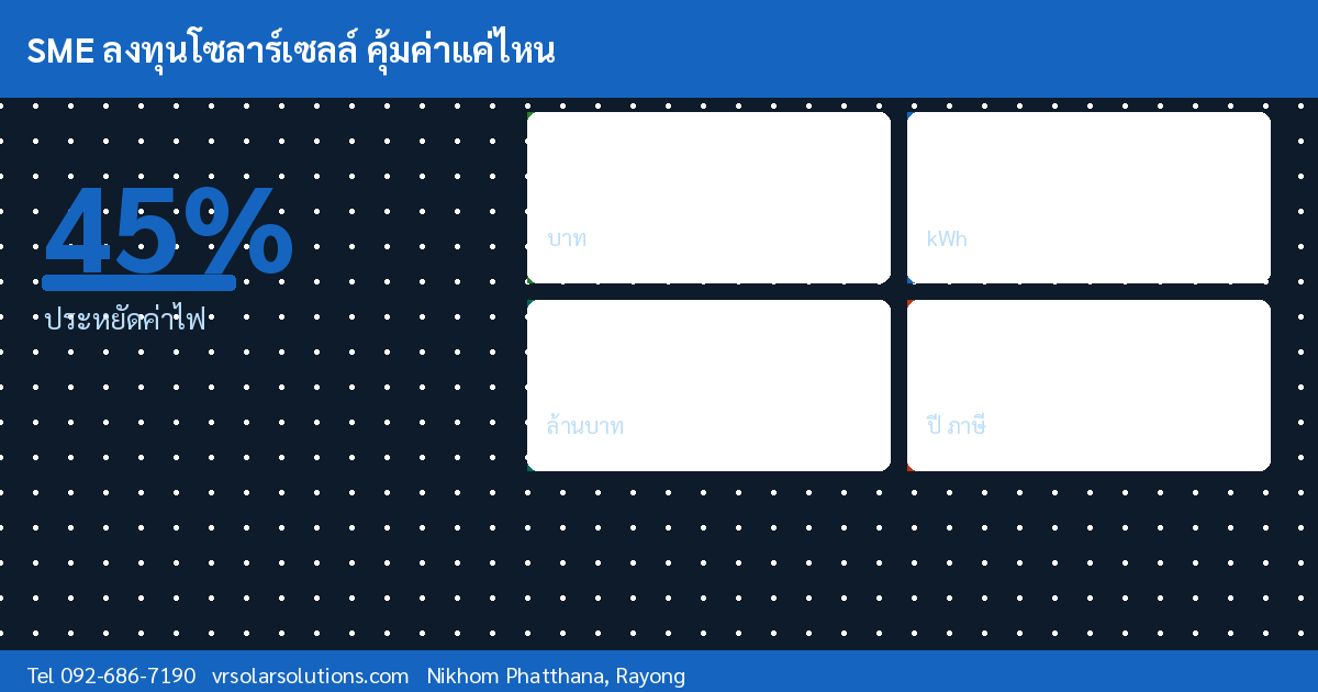 ข้อมูลสำคัญโซลาร์เซลล์ไทย