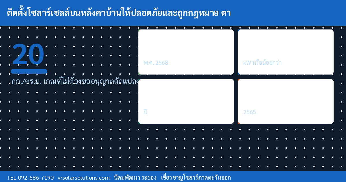 ข้อมูลสำคัญโซลาร์เซลล์ไทย